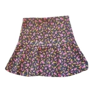 Sans Souci Dark Floral Mini Skirt | Flowy & Flattering | Size Medium